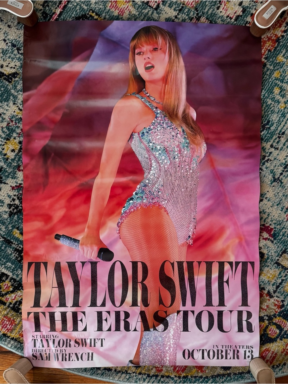 The Eras Tour Sequin Stage Movie Poster - Pink Gradient